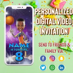 animated birthday invitation, birthday party invite, invitation video