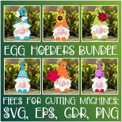 gnomes | easter egg holders bundle svg