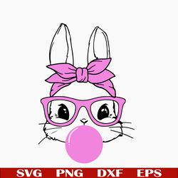 bunny gum svg, cute bunny easter svg, easter svg