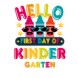 hello first day of school sticker svg