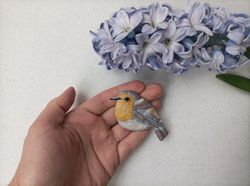 brooch bird. brooch for women, handmade insect jewelry,