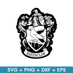 ravenclaw crest outline svg, harry potter house crest svg, school of magic house crest svg, instant download