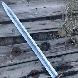 two handed longsword damascus steel - 36 inch steel blade original collectible swords