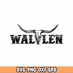 wallen png, western bullskull png, country western png, cowboy design, western cowboy png, wallen bullskull distressed p