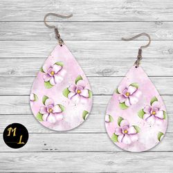 flowers earrings png,earrings sublimation design,spring sublimation design,tear drop earrings