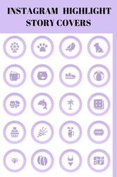 72 lifestyle instagram highlight icons. purple instagram highlights images. cute ig highlights cover