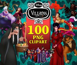 100 villains clipart png, maleficent captain hook, evil queen clipart, maleficent png, halloween png