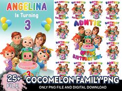 25 bundle cocomelon family png, cocomelon png