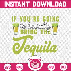 If You're Going To Be Salty Bring The Tequila Svg, Salty Svg Tequila day Day, Drinking Svg, Sassy Svg, Funny Svg, Cut Fi