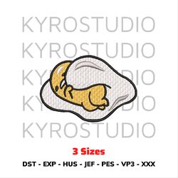 gudetama takes cover anime embroidery design file/ chibi cute embroidery design/ design pes dst