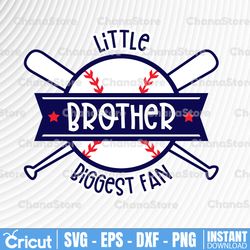 little brother biggest fan svg / cricut / cut file / silhouette / baseball svg / baseball svg  / baseball fan / dxf