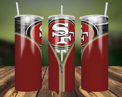 san francisco 49er zipper tumbler wrap, 20oz tumbler wrap, nfl tumbler, san francisco 49e zipper png, san francisco 49er