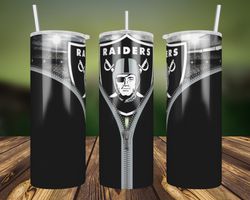 raiders zipper tumbler wrap, 20oz tumbler wrap, nfl tumbler, raiders zipper png