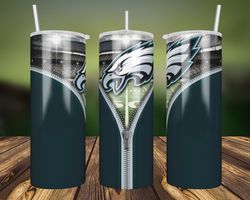 philedalphia eagles zipper tumbler wrap, 20oz tumbler wrap, nfl tumbler, philedalphia eagles zipper png