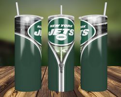 newyork jets zipper tumbler wrap, 20oz tumbler wrap, nfl tumbler, newyork jets zipper png