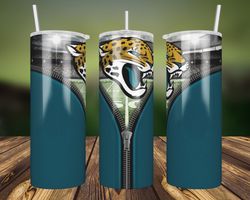 jacksonville jaguars zipper tumbler wrap, 20oz tumbler wrap, nfl tumbler, jacksonville jaguars zipper png