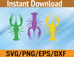 mardi gras crawfish jester hat bead svg, eps, png, dxf, digital download