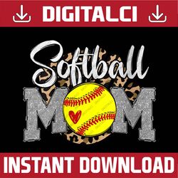 softball mom leopard funny softball mom mother's day 2022 happy mother's day png sublimation design