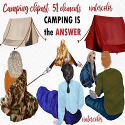 camping clipart: "people clipart" people outdoor camp graphics outdoor clipart customizable clipart best friends travel