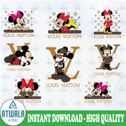 bundle disney louis vuitton svg, png, eps, dxf, pdf, mickey svg, mickey mouse svg, minnie mouse svg, mickey minnie svg,