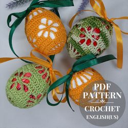 crochet pattern easter basket for egg. easter decoration. cover crochet easter for eggs. gift for easter diy.