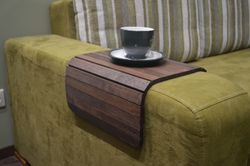 sofa tray table walnut color,wooden coffee table, sofa table,unique gift idea,moving , wooden ottoman, couch table, phon