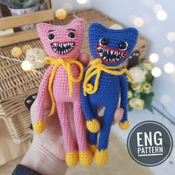 amigurumi monsters haggy waggy crochet pattern. amigurumi kissy missy crochet pattern