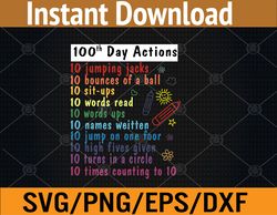 100 days of school 100th activities teacher kids boys svg, eps, png, dxf, digital download