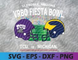 t c u vs m ichigan fiesta bowl 2022 svg, m ichigan vs t c u college football playoff svg