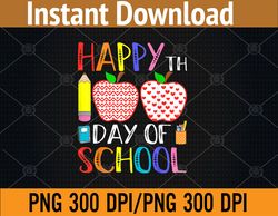 happy 100th day of preschool leopard red plaid teacher kids png, digital download