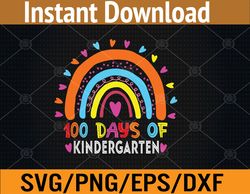 100 days of kindergarten school teacher smarter  svg, eps, png, dxf, digital download