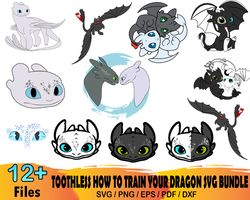 12 Toothless How To Train Your Dragon Bundle Svg, Toothless Svg, Toothless Svg, Toothless Vector, Toothless Clipart