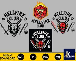 hellfire club svg, bundle stranger things svg eps png,bundle stranger things for cricut, silhouette, digital, file cut