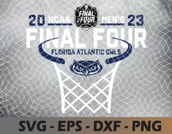 florida atlantic owls final four 2023 basketball net red svg, eps, png, dxf, digital download