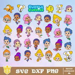 bubble guppies svg, cartoon svg, cricut, cut files, clipart, silhouettes, printable, vector graphics, digital download