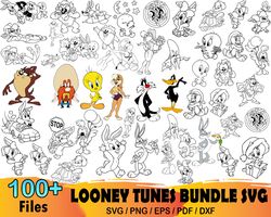 100 looney tunes bundle svg, looney tunes svg, baby looney svg, looney tunes svg, baby looney svg, taz svg, daffy svg