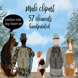 male clipart: "custom male clipart" dad clipart planner clipart mug designs forest landscape best friend clipart backpac