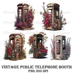 vintage public telephone booth art, telephone booth png. telephone gift