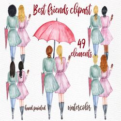 best friends clipart: "soul sisters clipart" bff clipart you are my person fashion clipart custom besties wedding clipar