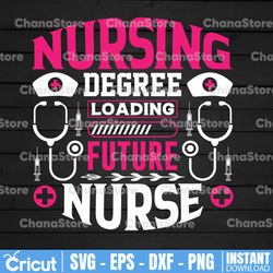 nursing degree loading future nurse svg, nurse life svg, nurse cut files, heartbeat svg