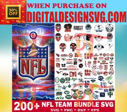 200 bundle football team svg files for cricut, football svg cut file, football png file, cut file