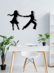 laser cut dancing couple wall art