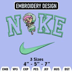 chopper nike embroidery designs, chopper embroidery files, one piece nike machine embroidery pattern, digital download