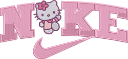 embroidery designs file machine, machine embroidery design,kitty hello nike  embroidereddesign sweatshirt,