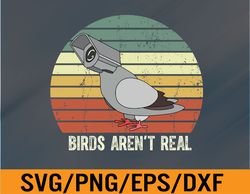 birds are not real retro funny conspiracy birds are not real  svg, eps, png, dxf, digital download
