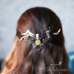 hairpin minokawa | jewelry hairpin | fantasy bird | hair ornament