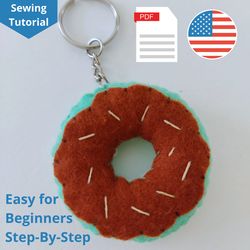 craft your own sweet treats: easy diy felt donut tutorial and pattern, easy step by steptutorial for beginners