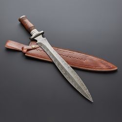 damascus steel big dagger knife, wedding  gift swords, hand forged toothpick dagger knife, handmade damascus dagger