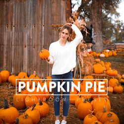 10 pumpkin pie lightroom mobile and desktop presets, autumn moody matte fall season warm outdoor