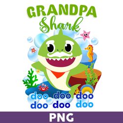 grandpa shark png, shark png, shark birthday png, shark party png, baby shark png, family shark png - download
